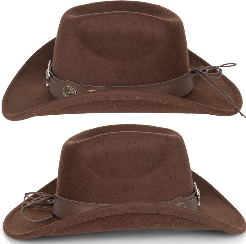 UTOWO Vintage Western Cowboy Hat for Men Outback Cowgirl Hat M/L - Image 5